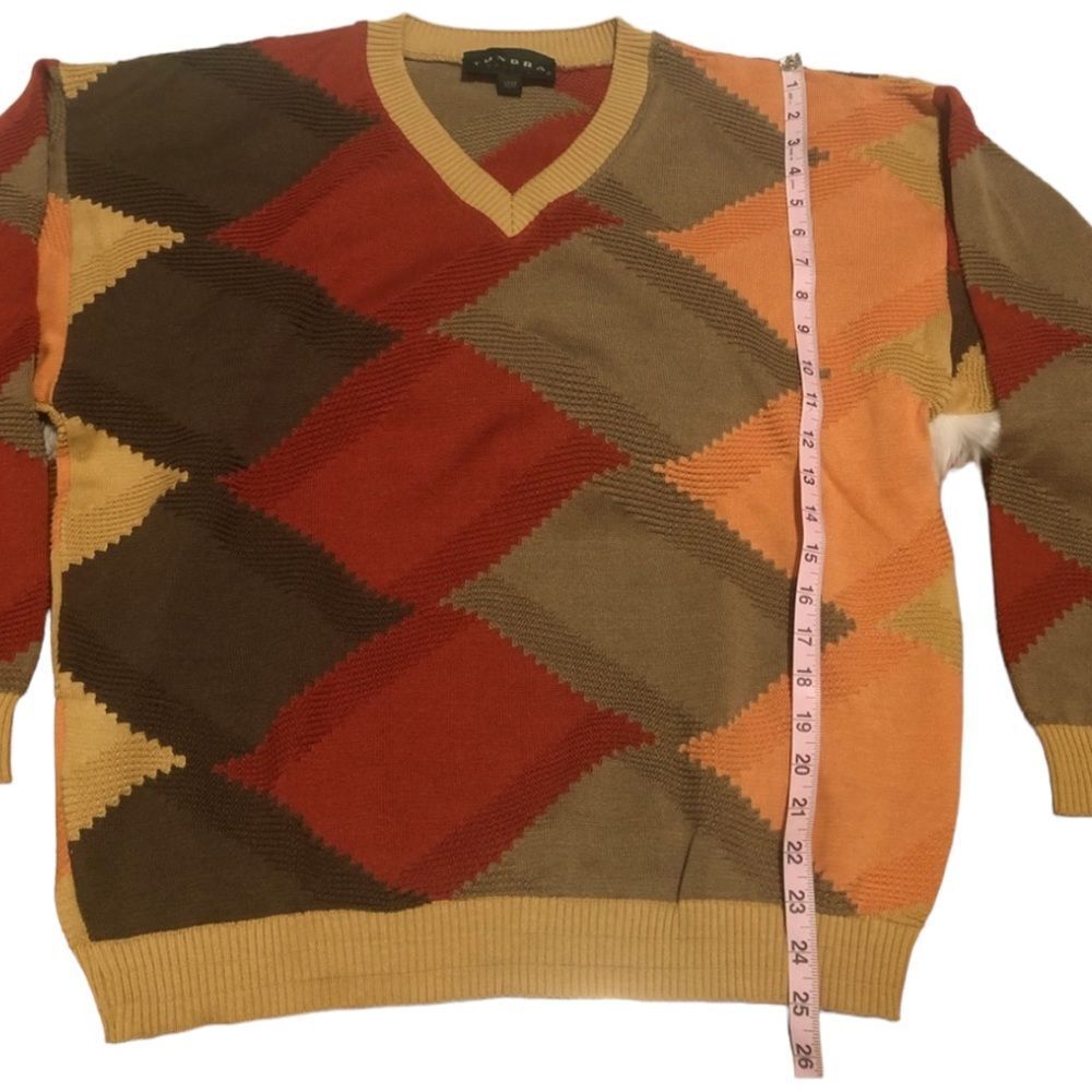 Vintage Tundra Sweater 100% Cotton Grandpa Geometric Pattern Sweater Size L - Picture 5 of 10